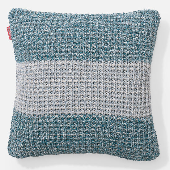 Coussin 47 x 47cm - 100% Coton Chester Bleu 01