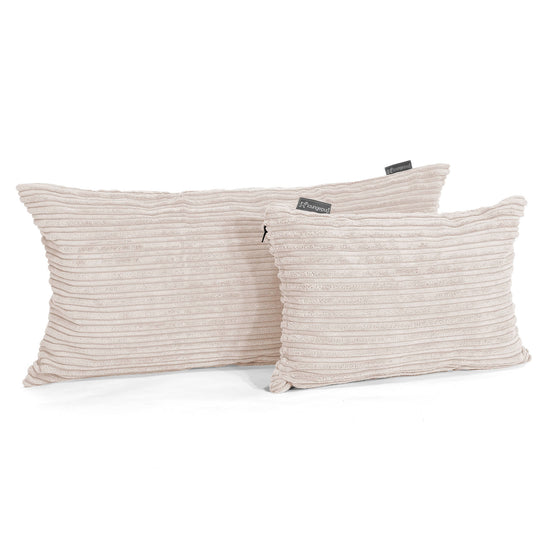 Coussin Rectangulaire 35 x 50cm - Côtelé Crème 03
