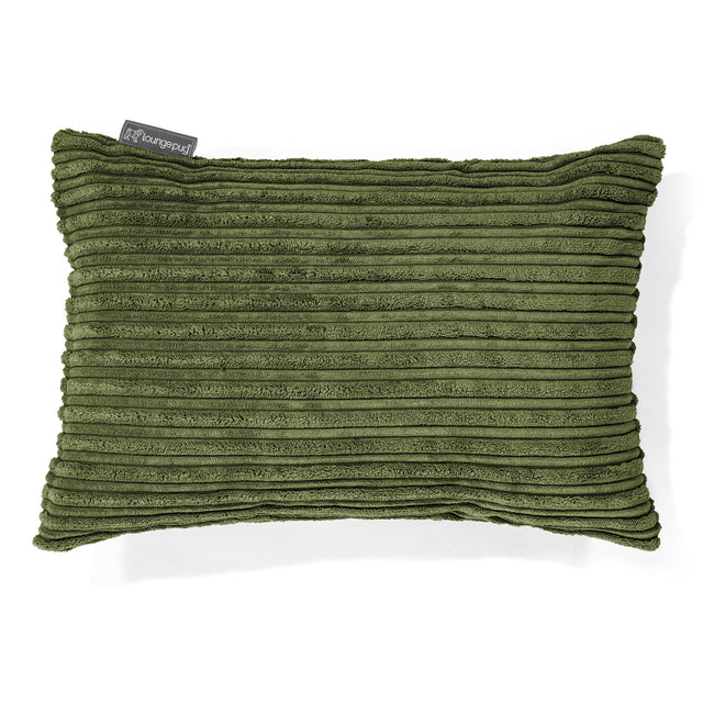 Housse de Coussin Rectangulaire 35 x 50cm - Côtelé Vert Forêt 01