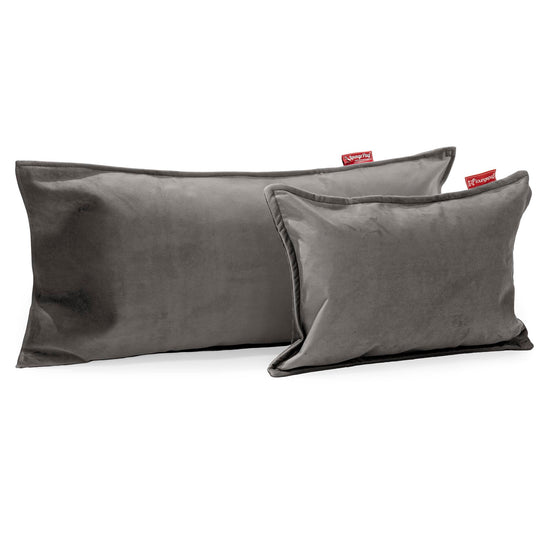 Coussin Rectangulaire 35 x 50cm - Velours Anthracite 03