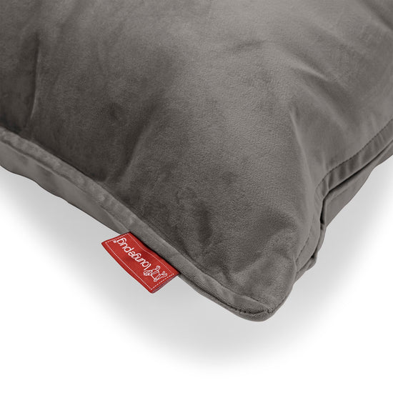 Coussin Rectangulaire 35 x 50cm - Velours Anthracite 02