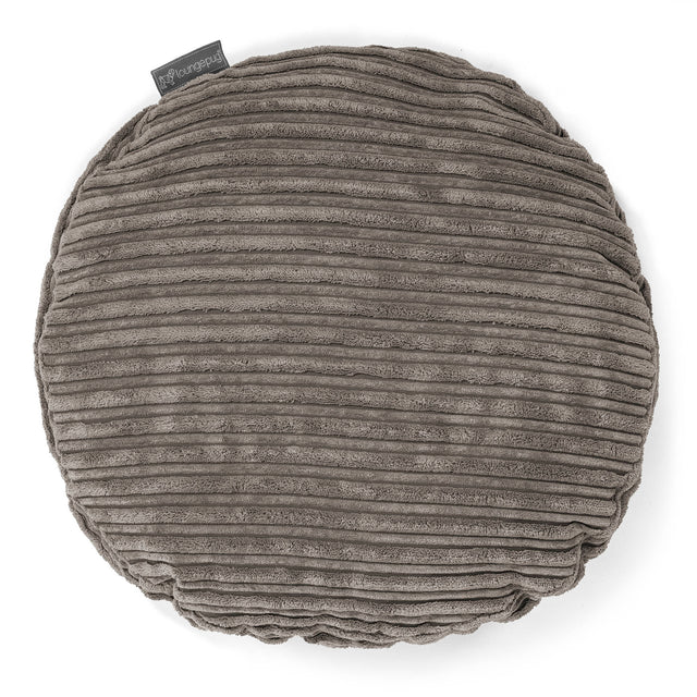 Coussin Rond 50cm - Côtelé Anthracite 01