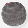 Coussin Rond 50cm - Côtelé Anthracite 01