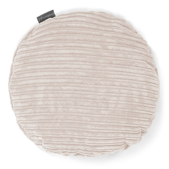 Coussin Rond 50cm - Côtelé Crème 01