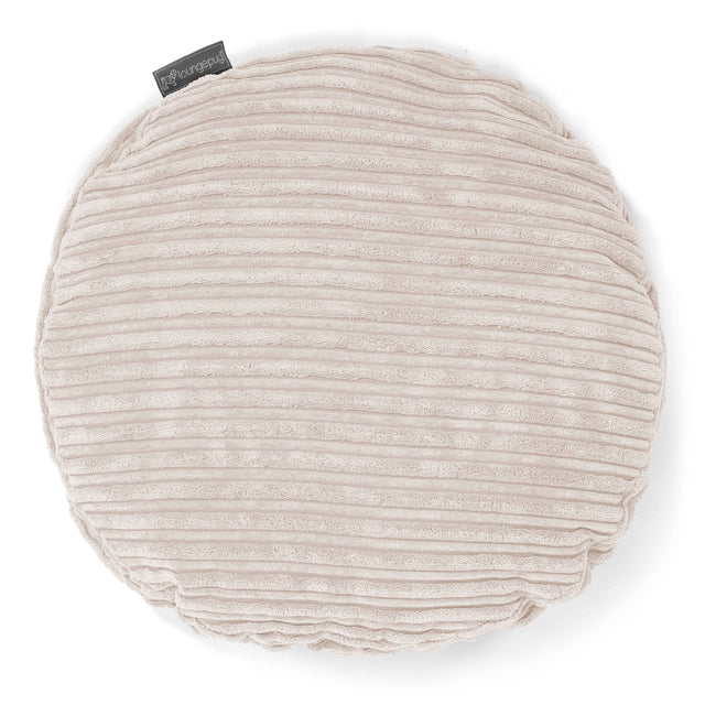 Coussin Rond 50cm - Côtelé Crème 01