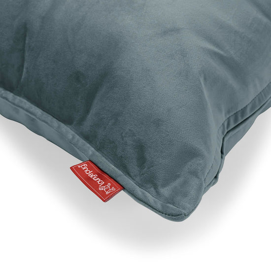 Coussin Rond 50cm - Velours Mer Égée 02