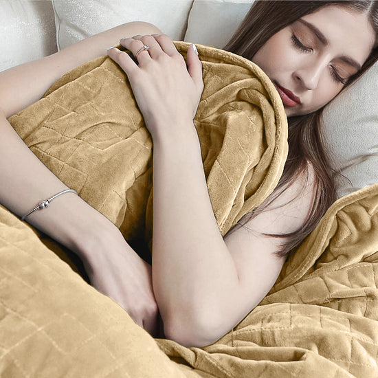 Couverture Lestée pour Adultes - Polaire sherpa Vison 05