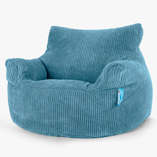 Fauteuil Pouf Enfant 3-8 ans - Pompon Mer Égée 01