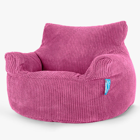 Fauteuil Pouf Enfant 3-8 ans - Pompon Rose 01