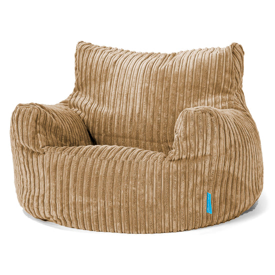 Fauteuil Pouf Enfant 3-8 ans - Côtelé Sable 01