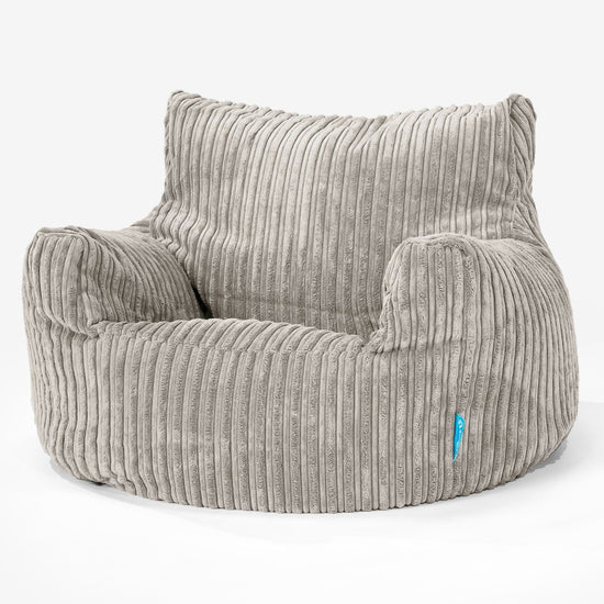 Fauteuil Pouf Enfant 3-8 ans - Côtelé Vison 01