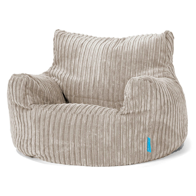Fauteuil Pouf Enfant 3-8 ans - Côtelé Vison 01