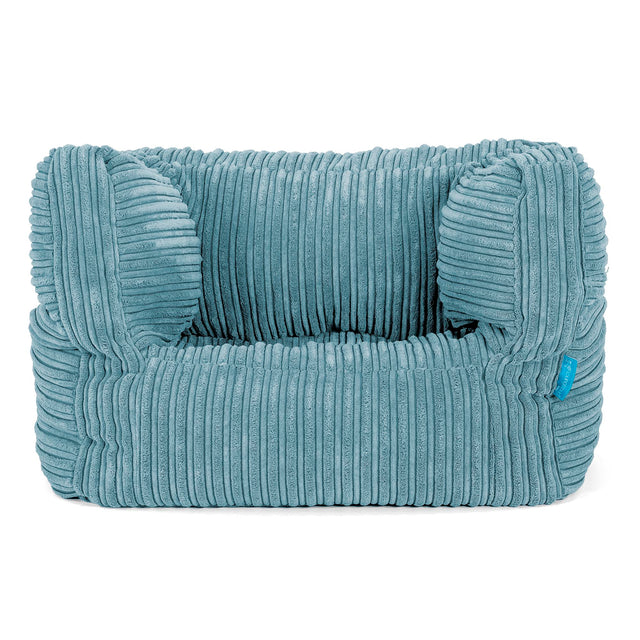 Fauteuil Pouf Albert pour Enfant 1-5 ans - Côtelé Mer Égée 01