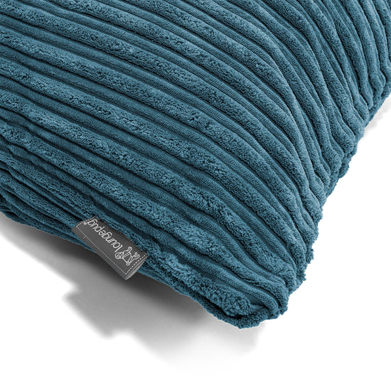 Grand Coussin 70 x 70cm - Côtelé Bleu Marine 03