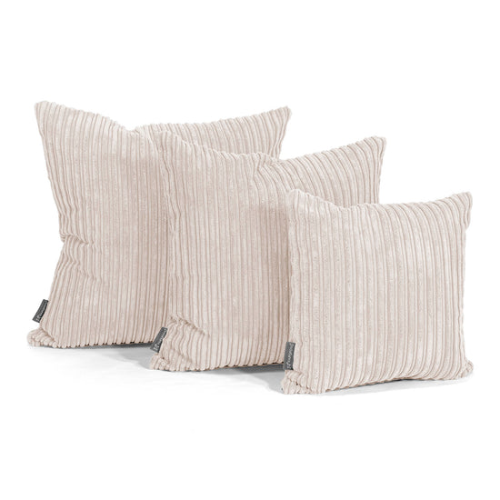 Grand Coussin 70 x 70cm - Côtelé Crème 02
