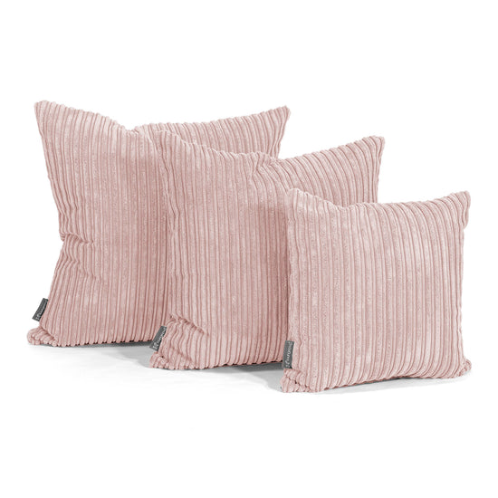 Grand Coussin 70 x 70cm - Côtelé Rose 02