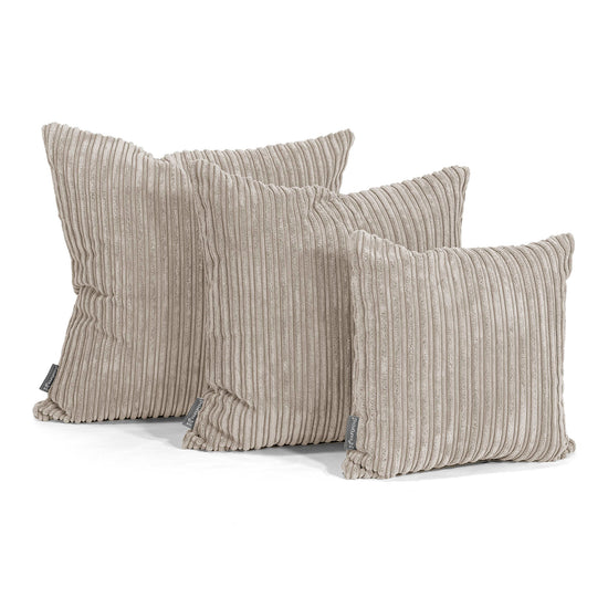 Grand Coussin 70 x 70cm - Côtelé Vison 02