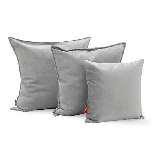 Grand Coussin 70 x 70cm - Velours Argent 02