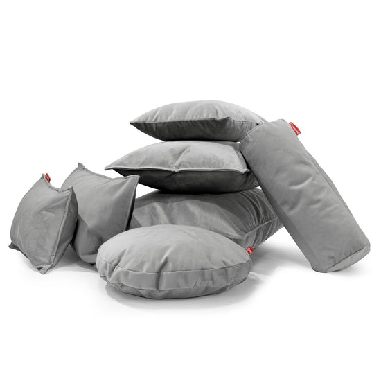 Grand Coussin 70 x 70cm - Velours Argent 04