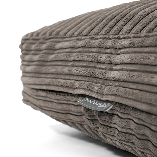 Grand Coussin de Sol - Côtelé Anthracite 02