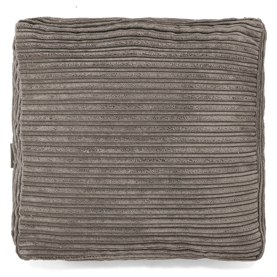 Grand Coussin de Sol - Côtelé Anthracite 03