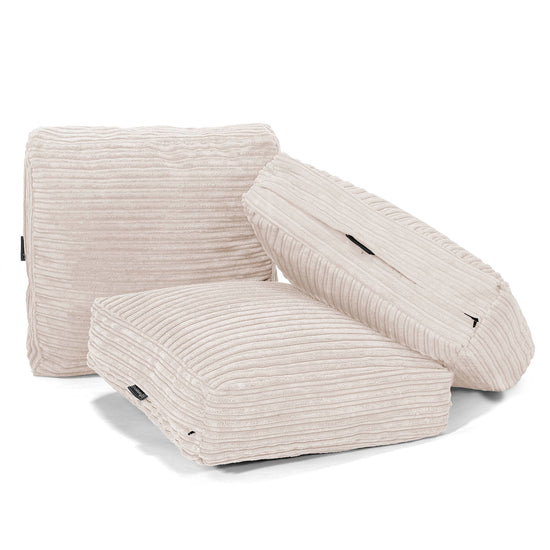 Grand Coussin de Sol - Côtelé Crème 04