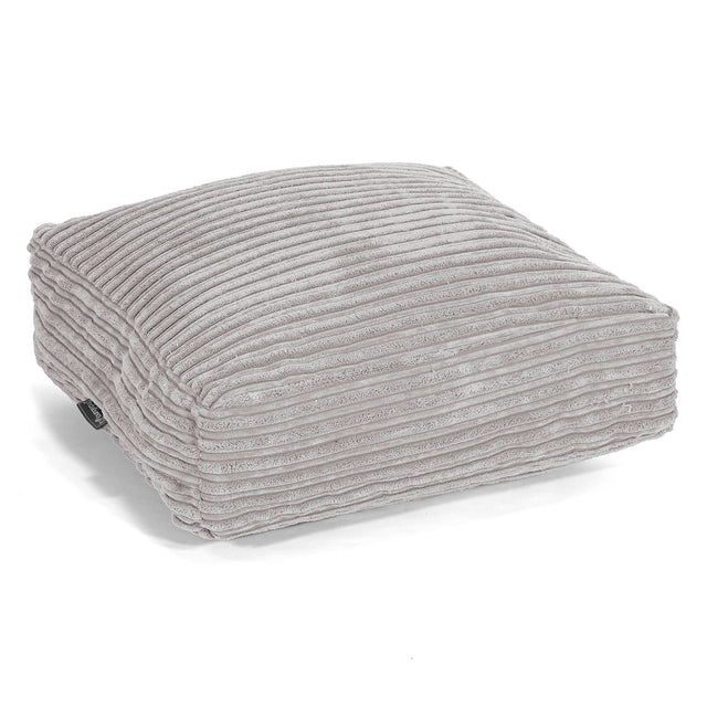 Grand Coussin de Sol - Côtelé Gris Argent 01
