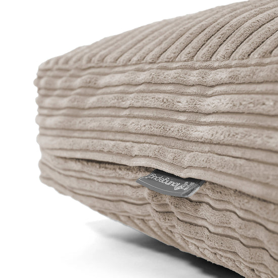 Grand Coussin de Sol - Côtelé Vison 02