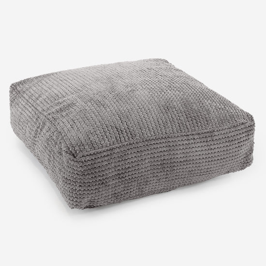 Grand Coussin de Sol - Pompon Anthracite 01