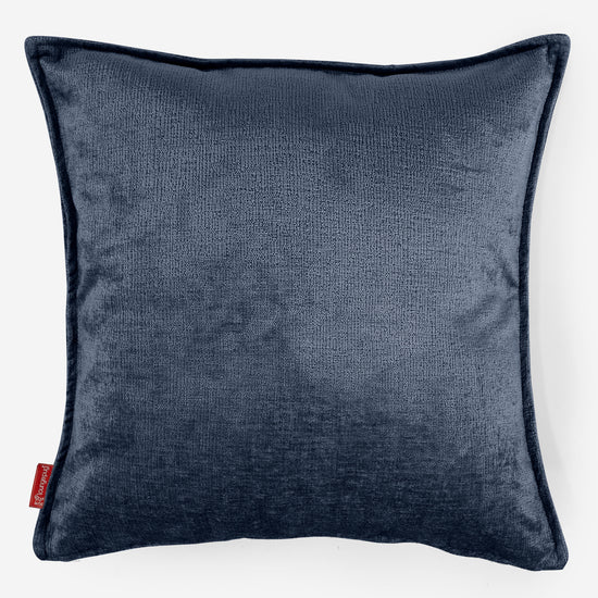 Grand Housse de Coussin 70 x 70cm - Chenille Bleu Marine 01