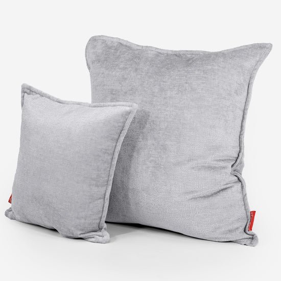 Grand Housse de Coussin 70 x 70cm - Chenille Gris 02