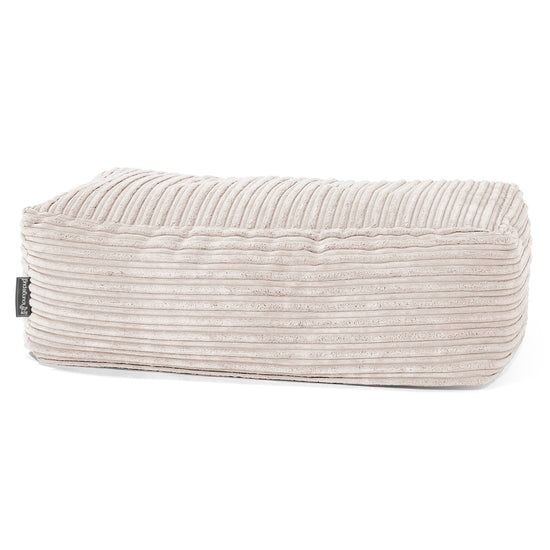 Gros Pouf Repose Pied - Côtelé Crème 01