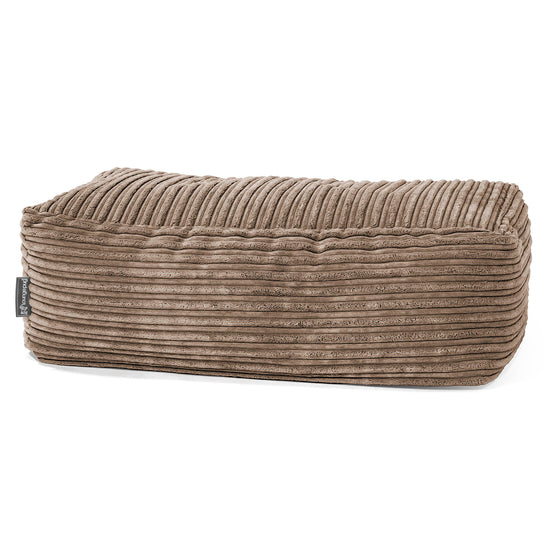 Gros Pouf Repose Pied - Côtelé Moka 01