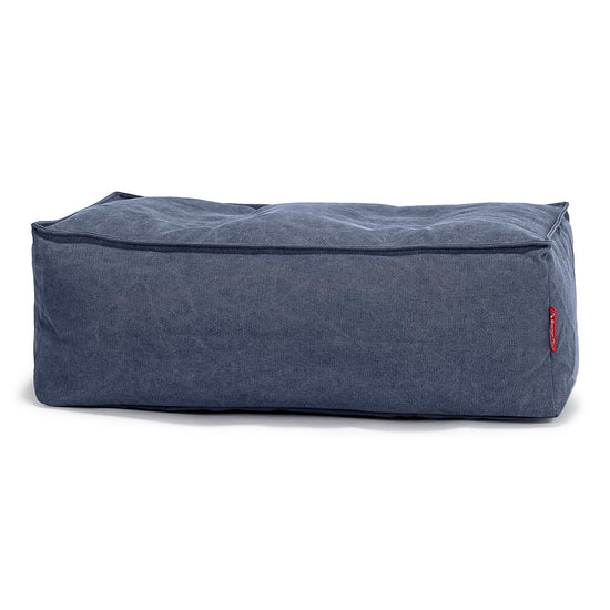 Gros Pouf Repose Pied - Stonewashed Bleu Marine 01