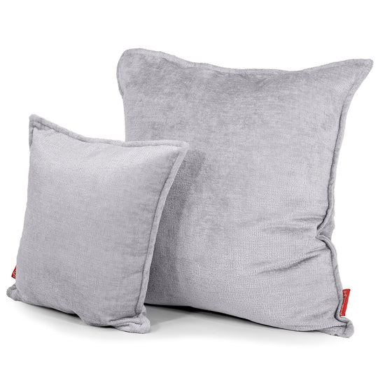 Housse de Coussin 47 x 47cm - Chenille Gris 02