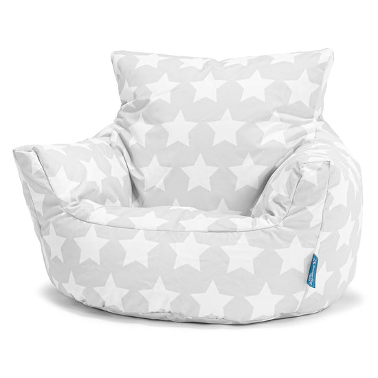Fauteuil Pouf Bambin 1-3 ans - Imprimé Gris étoile 01