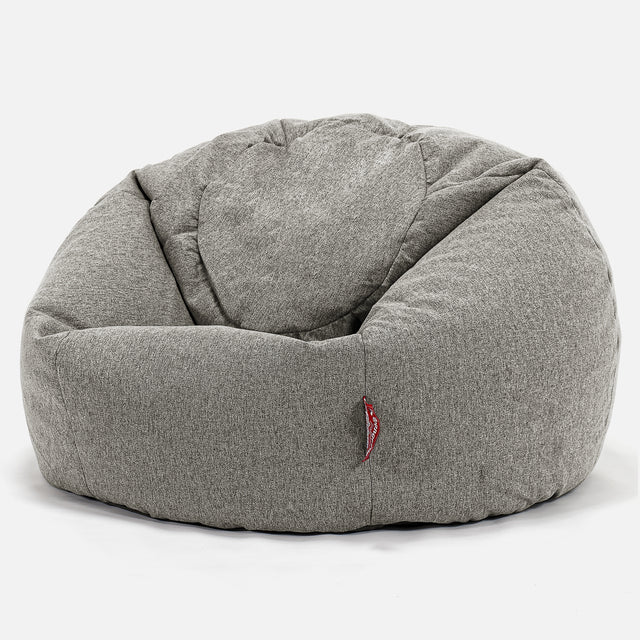 Pouf Poire Classique - Interalli Laine Argent 01