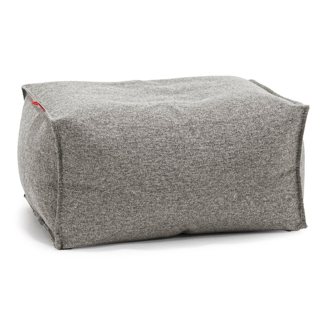 Pouf Repose Pied - Interalli Laine Argent 01