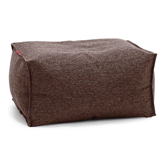 Pouf Repose Pied - Interalli Laine Marron 01