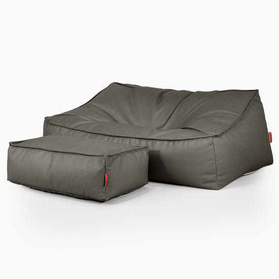 Le Canapé Pouf Doudou - Cuir Végan Gris 02