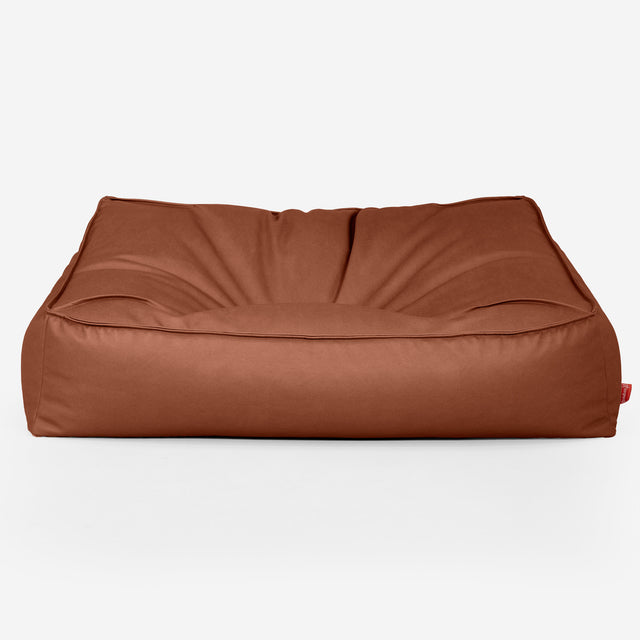 Le Canapé Pouf Doudou - Cuir Végan Marron 01