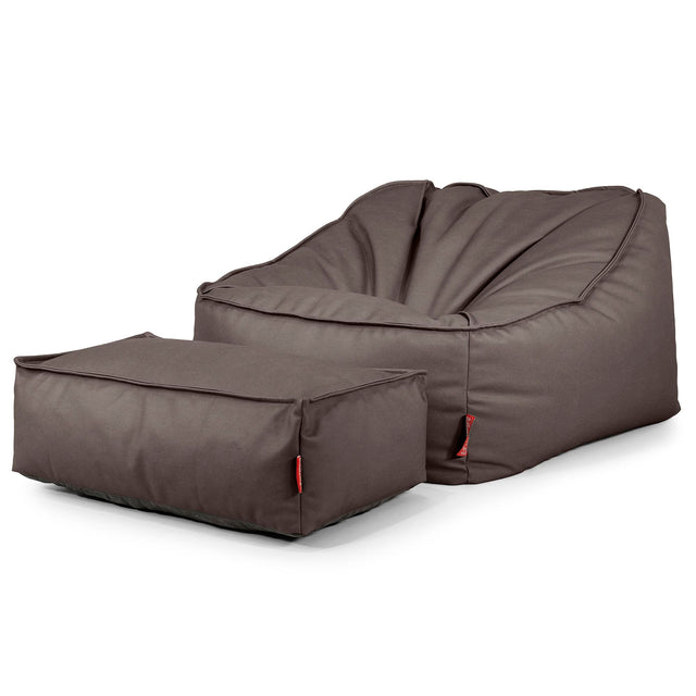 Le Pouf Doudou - Cuir Végan Chocolat 02