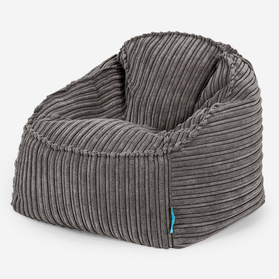Le Pouf Enfant Doudou 2-6 ans - Côtelé Anthracite 01