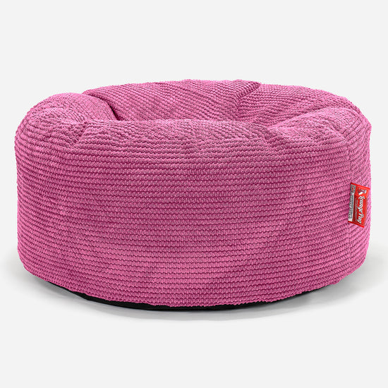 Pouf Design Rond - Pompon Rose 01