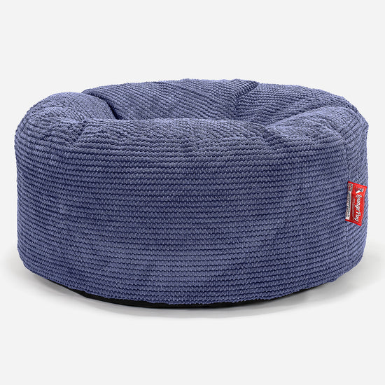 Pouf Design Rond - Pompon Violet 01