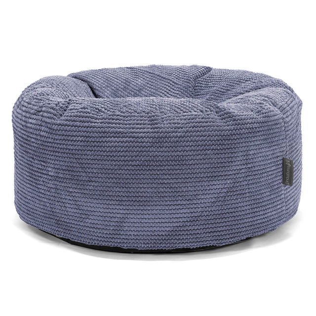 Pouf Design Rond - Pompon Violet 01