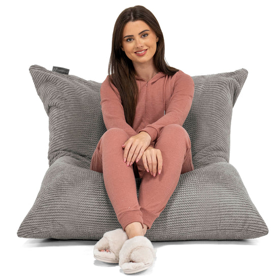 Pouf Géant XXL - Pompon Anthracite 02