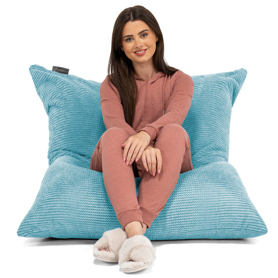 Pouf Géant XXL - Pompon Mer Égée 02