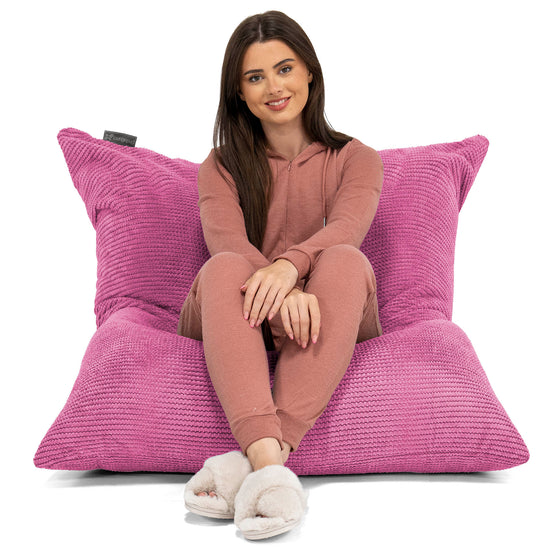 Pouf Géant XXL - Pompon Rose 02