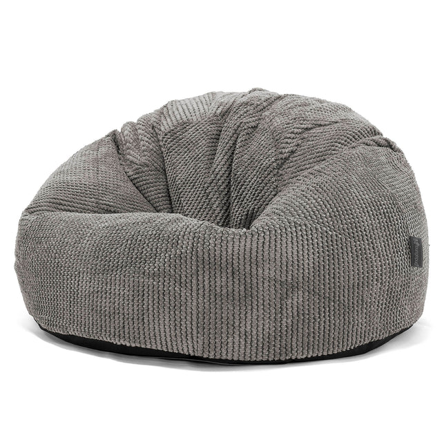 Pouf Poire Classique - Pompon Anthracite 01